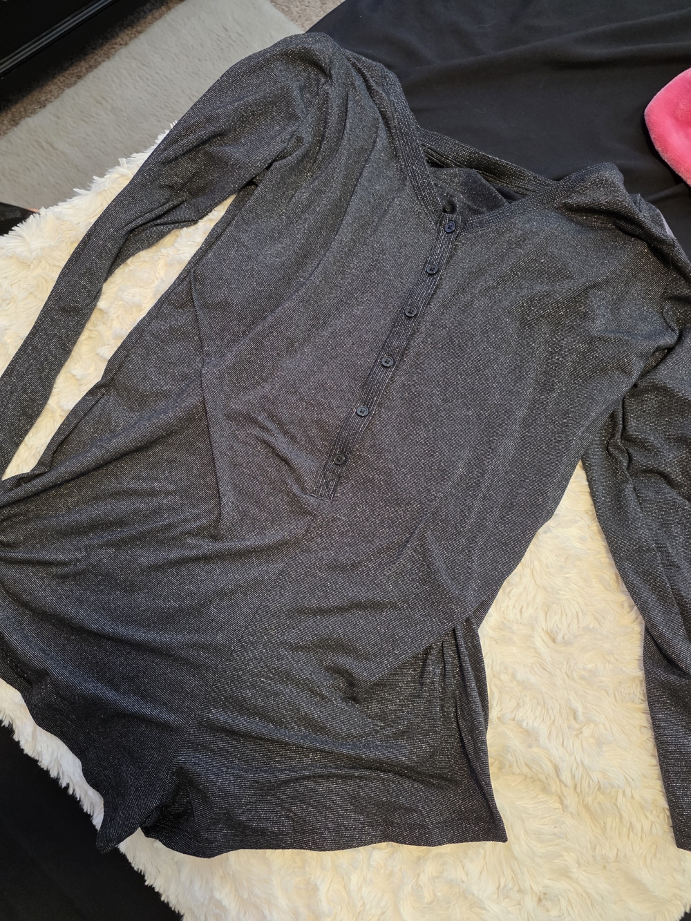 Shimmery Black Long Sleeve Colsie Onsie